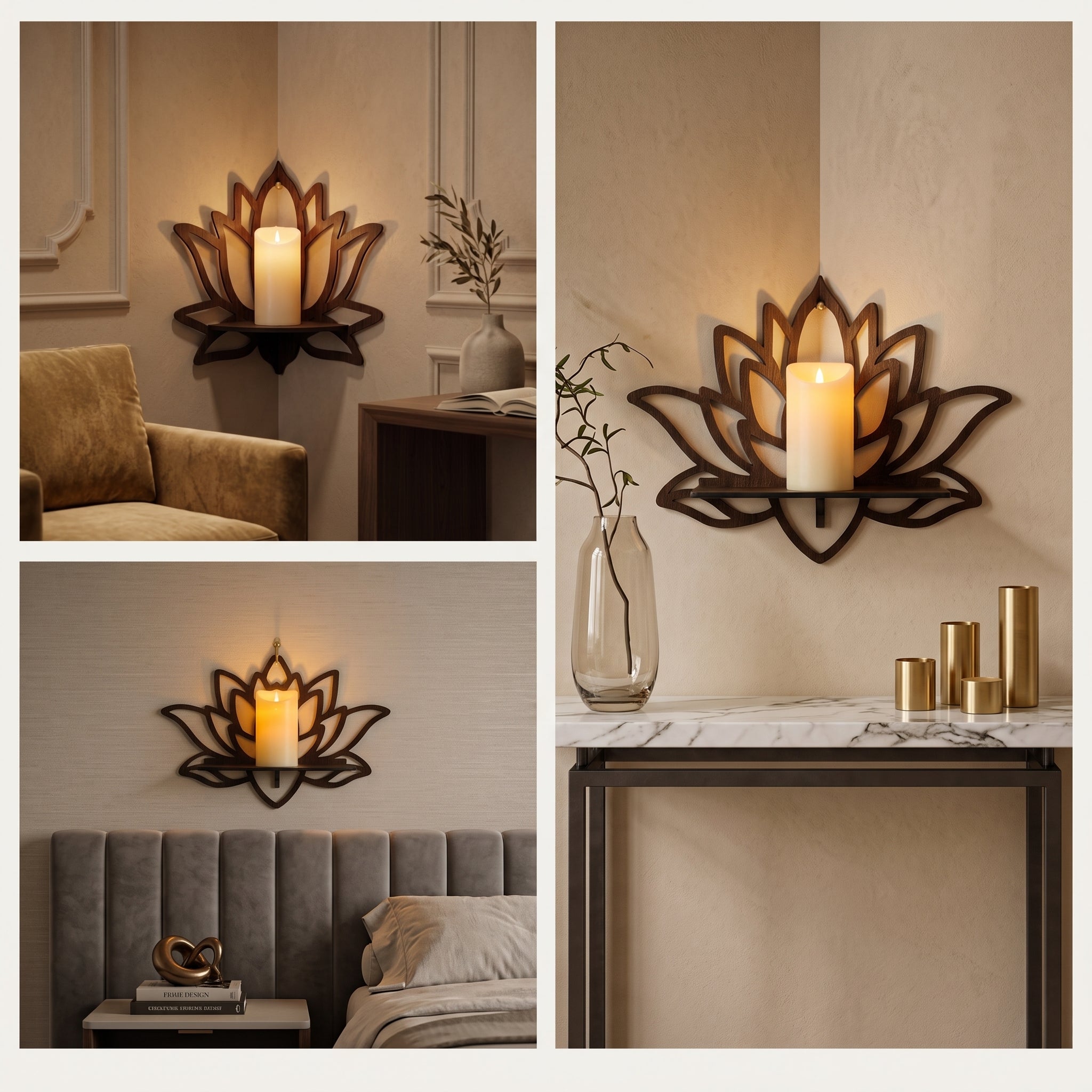 Lotus wall shelf